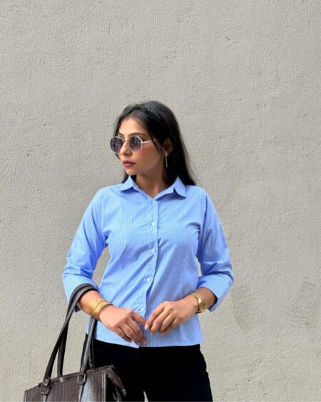 Classic Blue Cotton Shirt