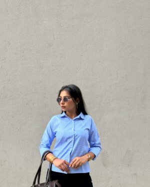 Classic Blue Cotton Shirt