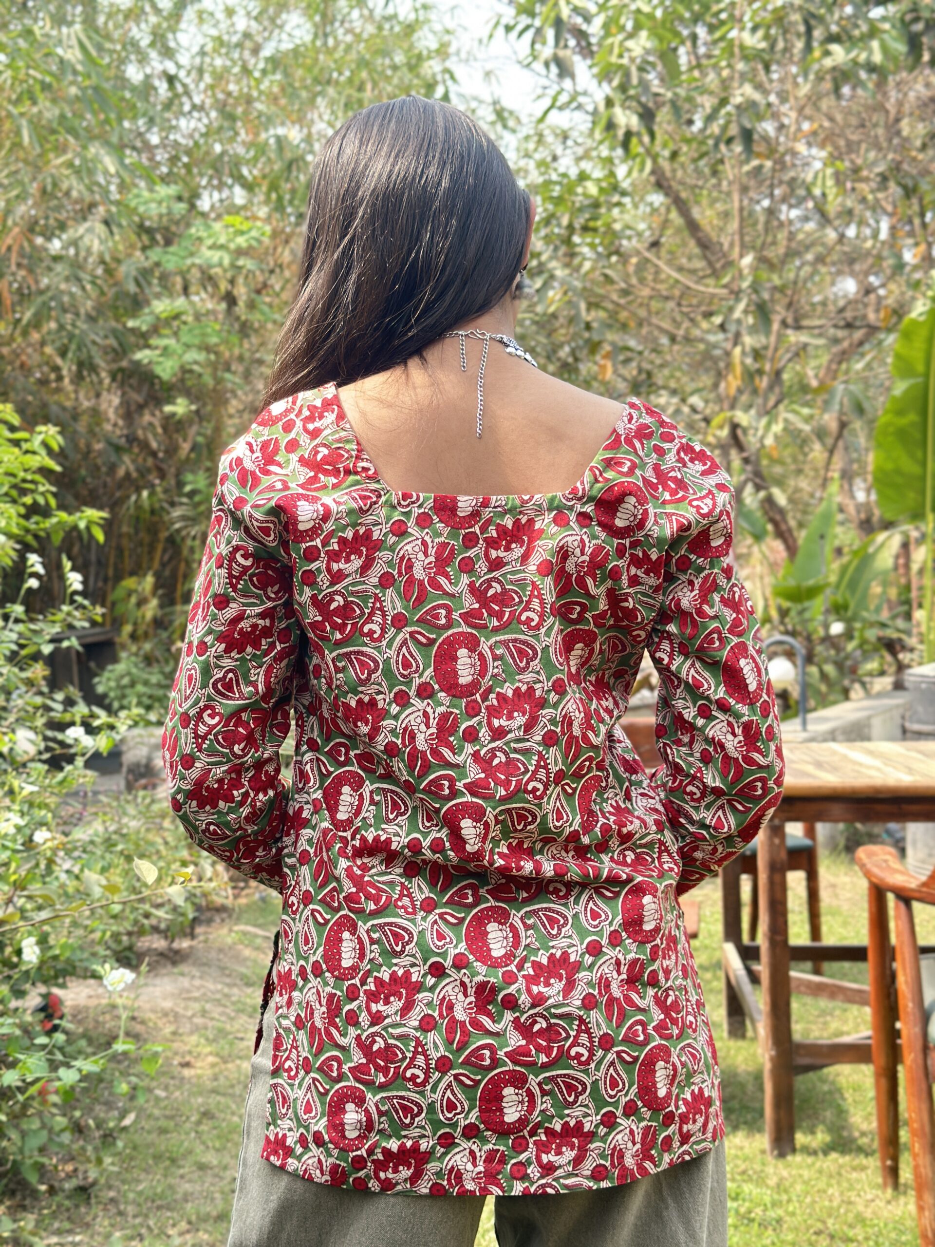 Red Bloom Everyday Kurti - Image 4