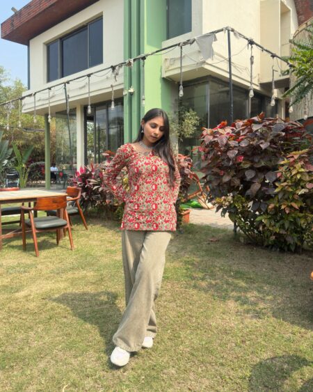 Red Bloom Everyday Kurti