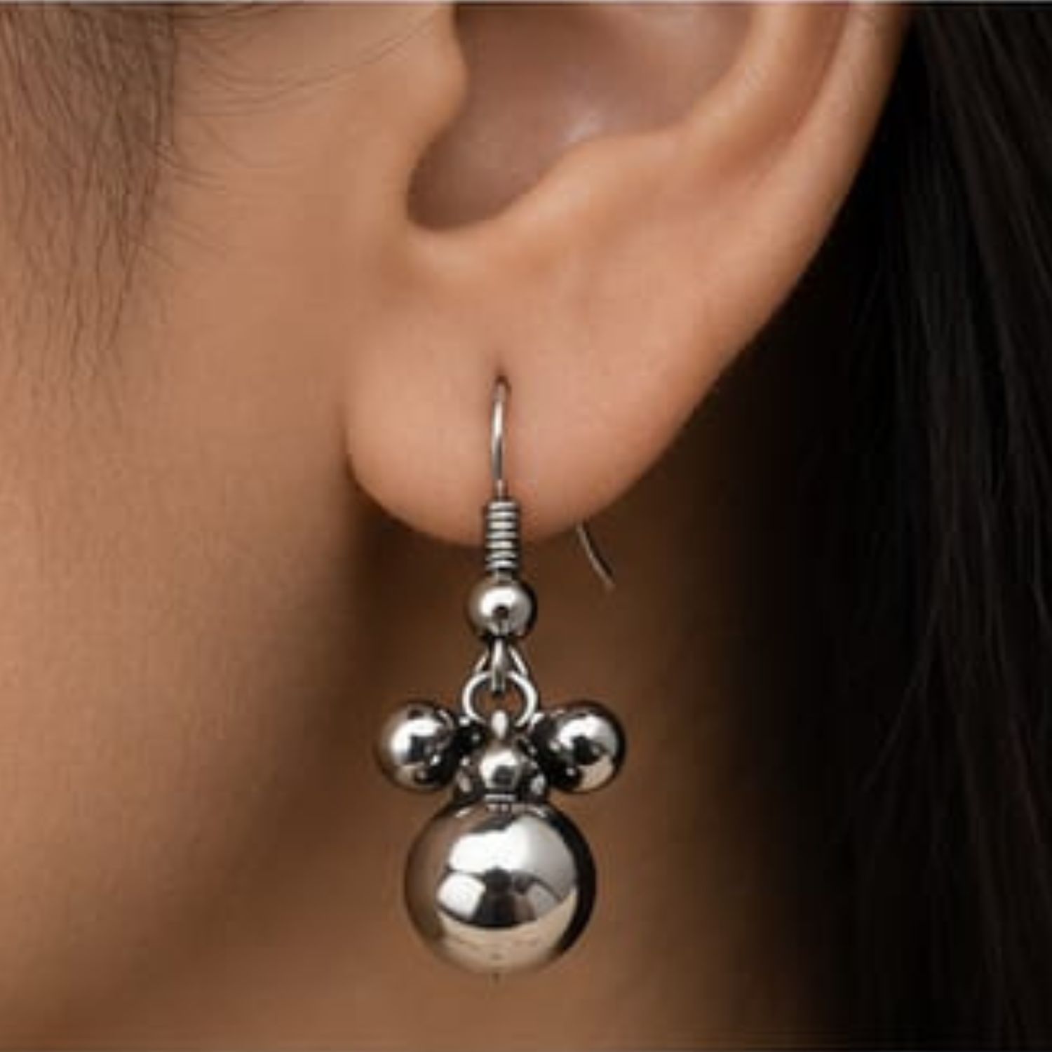 Oxidised Silver Necklace & Earring Set - Image 3